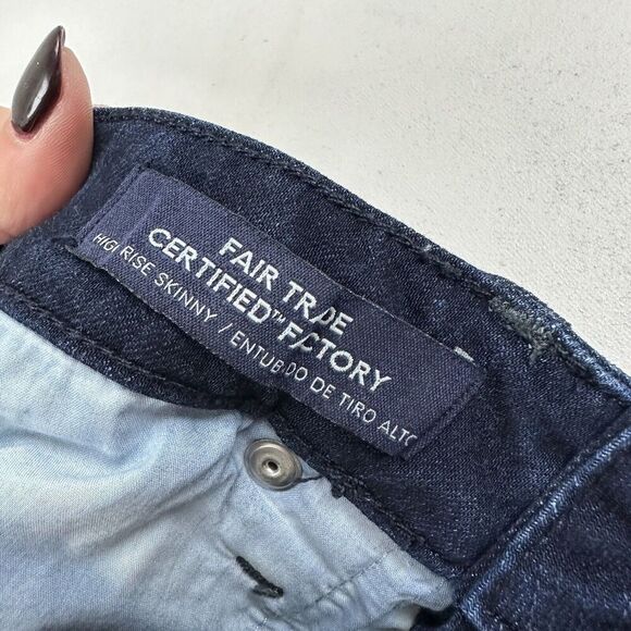 Universal Thread High Rise Skinny Denim Blue Jeans Dark Wash Rayon Stretch 2/26R - Picture 7 of 11